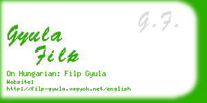 gyula filp business card